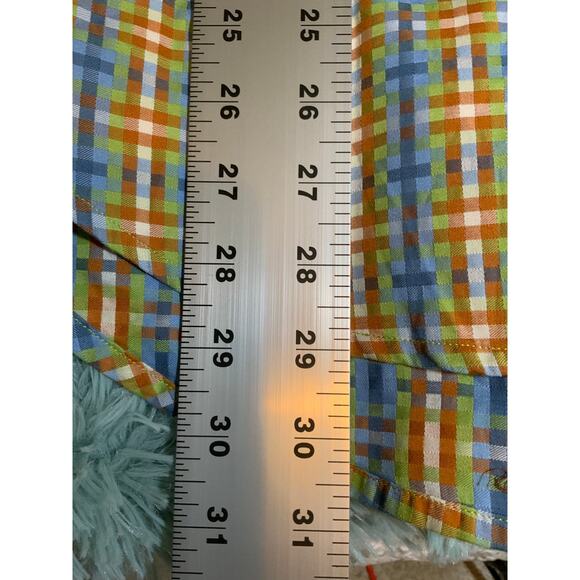 Limited Robert Graham Green, Blue, & Orange Checkered Button-Up - Medium - Picture 6 of 7